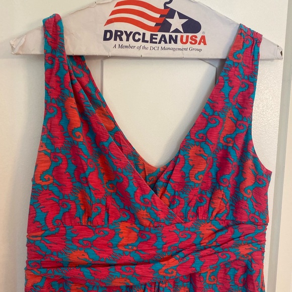 Lilly Pulitzer maxi dress in seahorse! Cutest print ever! Large - Picture 2 of 5